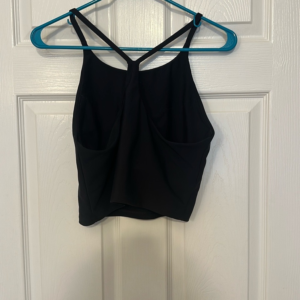 Black Strappy Crop Top